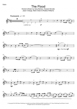 page one of The Flood (Violin Solo)
