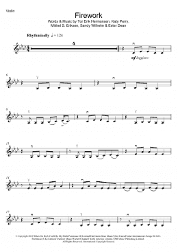 page one of Firework (Violin Solo)