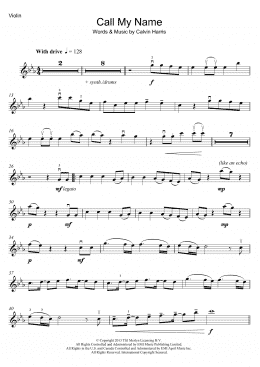 page one of Call My Name (Violin Solo)