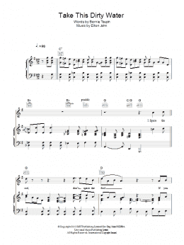 page one of Take This Dirty Water (Piano, Vocal & Guitar Chords)