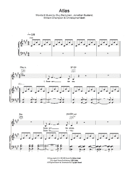 page one of Atlas (Piano, Vocal & Guitar Chords)