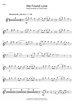 page one of We Found Love (featuring Calvin Harris) (Flute Solo)