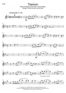 page one of Titanium (featuring Sia) (Flute Solo)