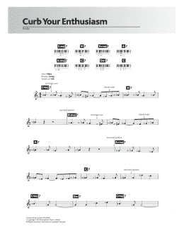 page one of Frolic (theme from Curb Your Enthusiasm) (Piano Chords/Lyrics)