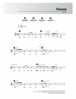 page one of Teardrop (theme from House) (Piano Chords/Lyrics)