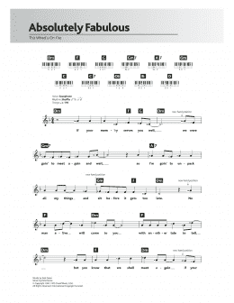 page one of This Wheel's On Fire (theme from Absolutely Fabulous) (Piano Chords/Lyrics)