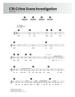 page one of Who Are You? (Piano Chords/Lyrics)