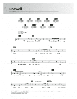 page one of Here With Me (Theme from Roswell) (Piano Chords/Lyrics)