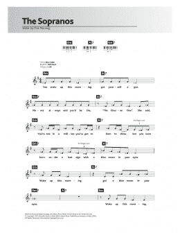 page one of Woke Up This Morning (Theme from The Sopranos) (Piano Chords/Lyrics)