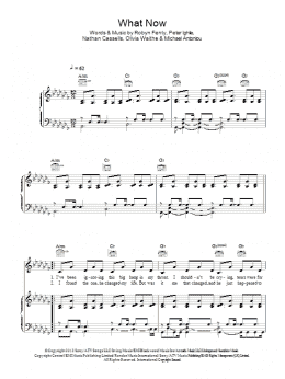 page one of What Now (Piano, Vocal & Guitar Chords)