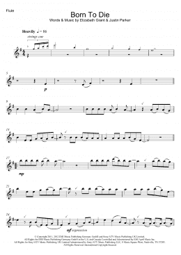 page one of Born To Die (Flute Solo)