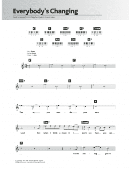 page one of Everybody's Changing (Piano Chords/Lyrics)