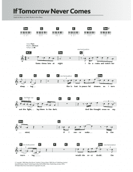 page one of If Tomorrow Never Comes (Piano Chords/Lyrics)