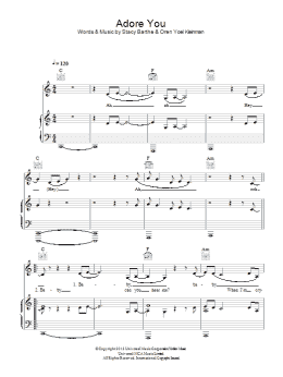 page one of Adore You (Piano, Vocal & Guitar Chords)