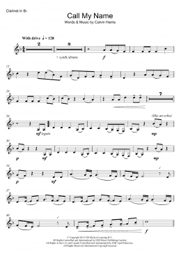 page one of Call My Name (Clarinet Solo)
