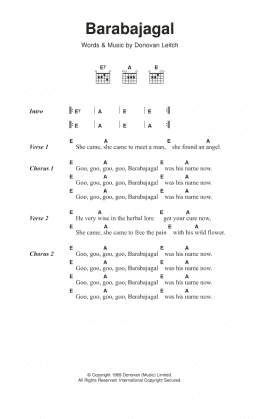 page one of Barabajagal (Guitar Chords/Lyrics)