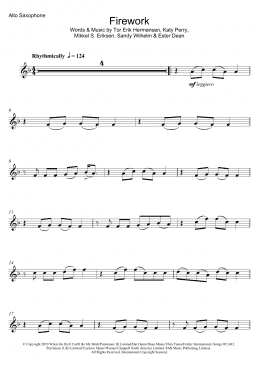 page one of Firework (Alto Sax Solo)