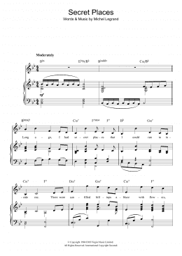 page one of Secret Places (Piano, Vocal & Guitar Chords)