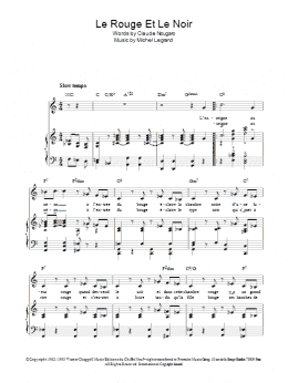 page one of Le Rouge Et Le Noir (Piano, Vocal & Guitar Chords)