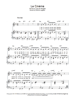page one of Le Cinema (Piano, Vocal & Guitar Chords)
