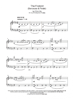 page one of The Firebird (Berceuse & Finale) (Piano Solo)