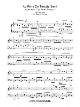 page one of Au Fond Du Temple Saint (Piano Solo)
