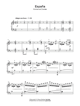page one of Espana (Piano Solo)