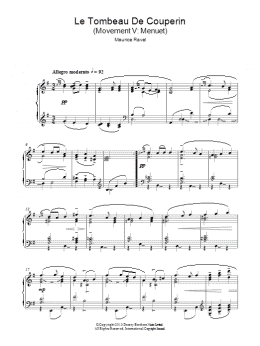 page one of Le Tombeau De Couperin (Piano Solo)