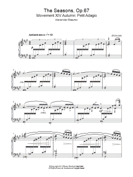 page one of The Seasons Op.67 (Piano Solo)