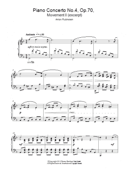 page one of Themes From 'Piano Concerto No.4 Op. 70 In D Minor' (Piano Solo)