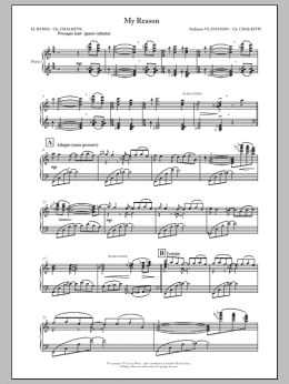page one of My Reason (Piano Solo)