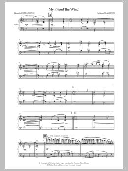 page one of My Friend The Wind (Piano Solo)