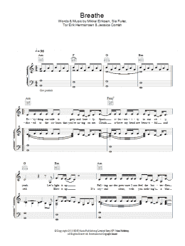 page one of Breathe (Piano, Vocal & Guitar Chords)