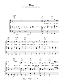 page one of New (Piano, Vocal & Guitar Chords)