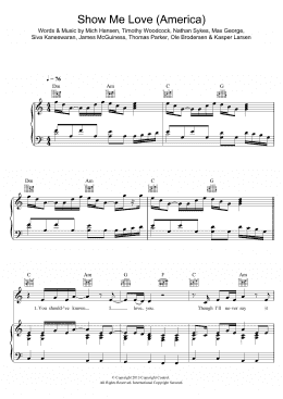 page one of Show Me Love (America) (Piano, Vocal & Guitar Chords)