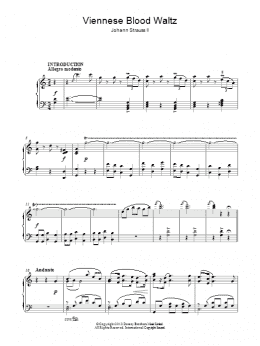 page one of Vienna Blood (Piano Solo)