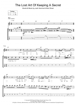 page one of The Lost Art Of Keeping A Secret (Bass Guitar Tab)