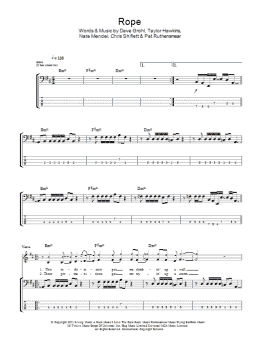 page one of Rope (Bass Guitar Tab)