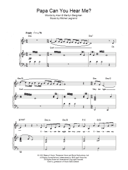 page one of Papa Can You Hear Me? (Piano, Vocal & Guitar Chords)