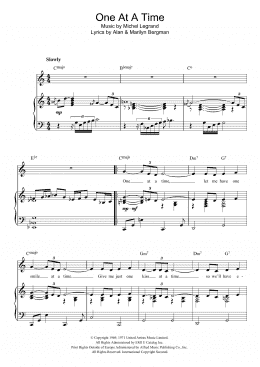 page one of One At A Time (Piano, Vocal & Guitar Chords)