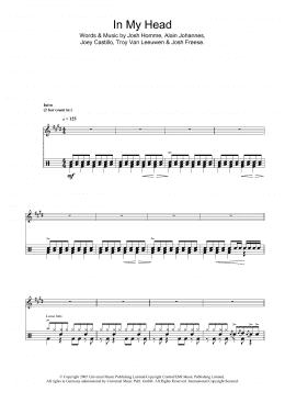 page one of In My Head (Drums)