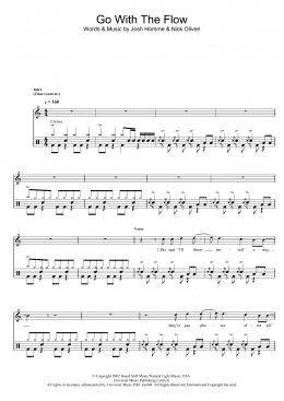 page one of Go With The Flow (Drums)