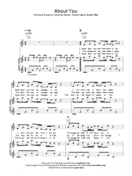 page one of About You (Piano, Vocal & Guitar Chords)