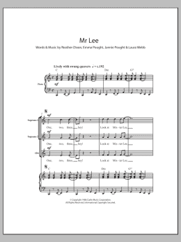 page one of Mister Lee (Choir)