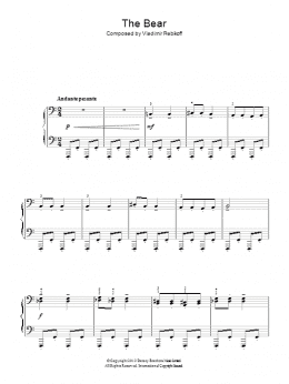 page one of The Bear (Easy Piano)
