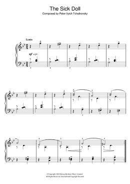 page one of The Sick Doll (Beginner Piano (Abridged))