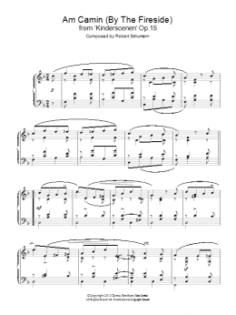 page one of Am Camin (By The Fireside) from 'Kinderscenen' Op.15 No. 8 (Piano Solo)