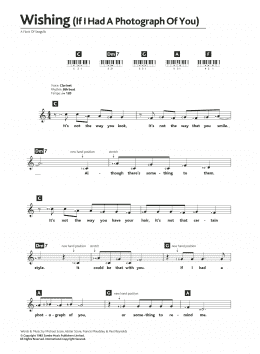 page one of Wishing (If I Had A Photograph Of You) (Piano Chords/Lyrics)