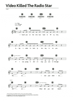 page one of Video Killed The Radio Star (Piano Chords/Lyrics)