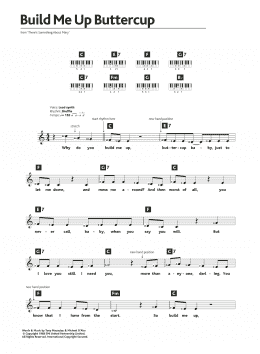 page one of Build Me Up Buttercup (Piano Chords/Lyrics)